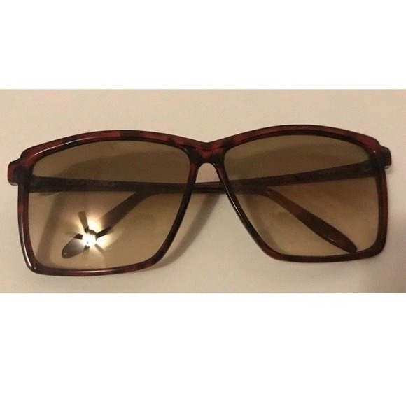 Corningware Accessories - Vtg 2121S Corning HUGE Tortoise Gradient Rectangle Sunglasses Korea Oversized